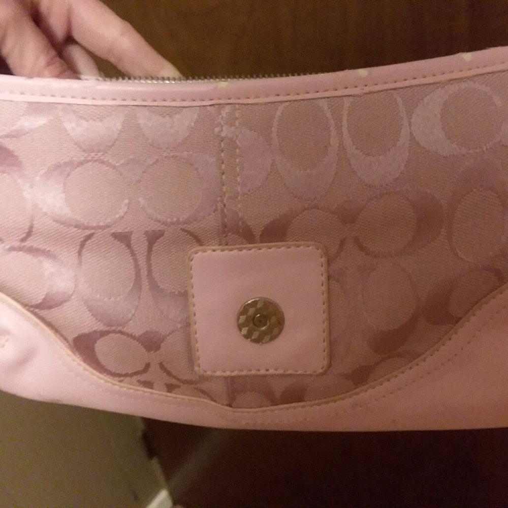 Authentic pink COACH purse in used condition